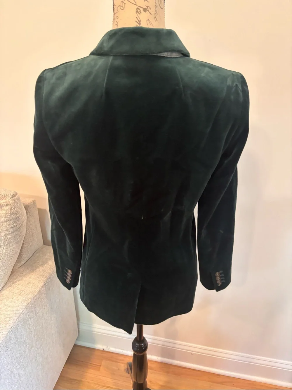J.Crew Parke blazer in a deep green velvet size 2